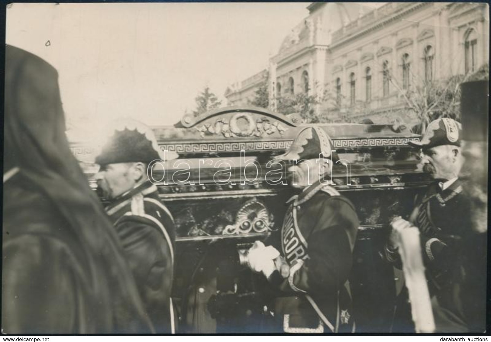 1913 Lukijan Bogdanović (1867-1913) Temetése Karlócán. 3 Db Korabeli Sajtófotó, Hozzátűzött Szöveggel / 1914 Funeral Of  - Altri & Non Classificati