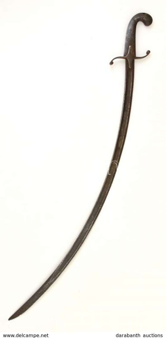 XVIII. Sz,Török Mintájú Kard Vas Markolattal. Keresztvas Laza. / XVIIth Century. Turkish Pattern Sword. 98 Cm - Altri & Non Classificati