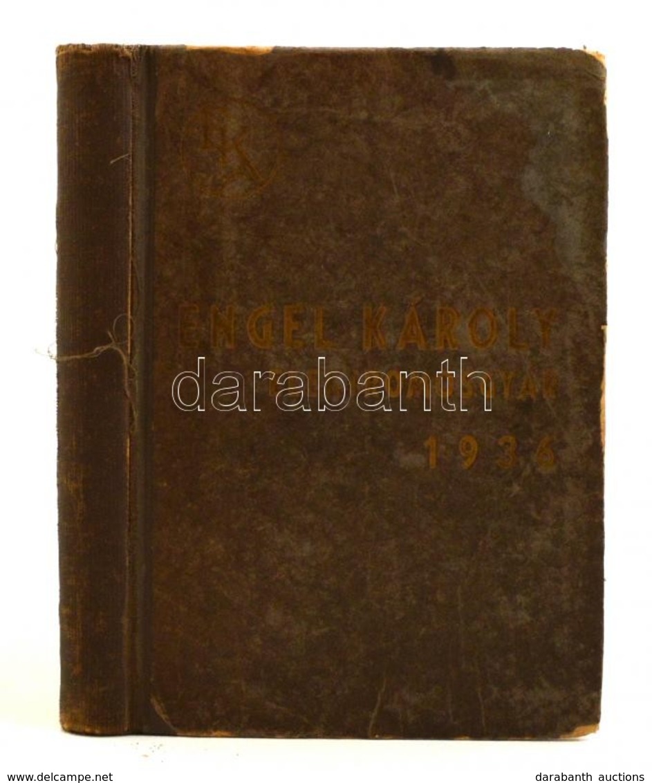 1936 Engel Károly Elektromos Szerelési Anyagok és Készülékek Gyára árjegyzék, Képekkel, Kopott Félvászon Kötésben. - Unclassified