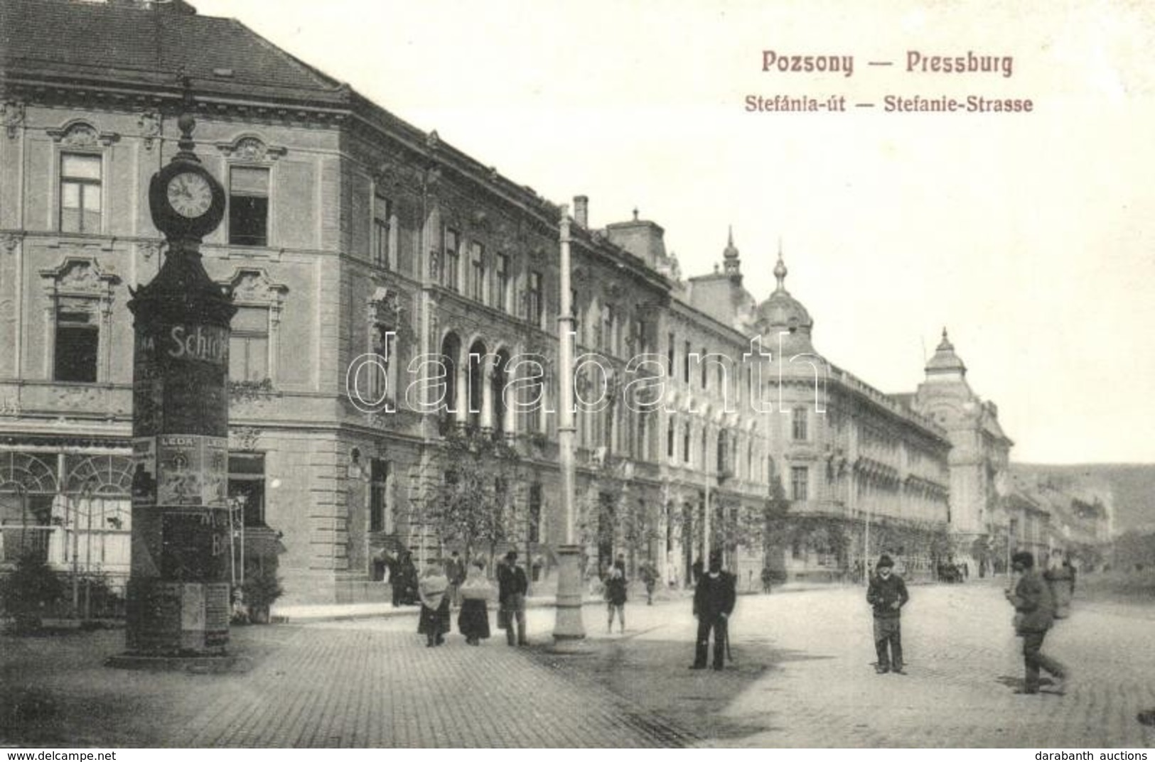 ** T2/T3 Pozsony, Pressburg, Bratislava; Stefánia út Hirdetőoszloppal / Street View With Advertising Column (kis Felület - Non Classificati