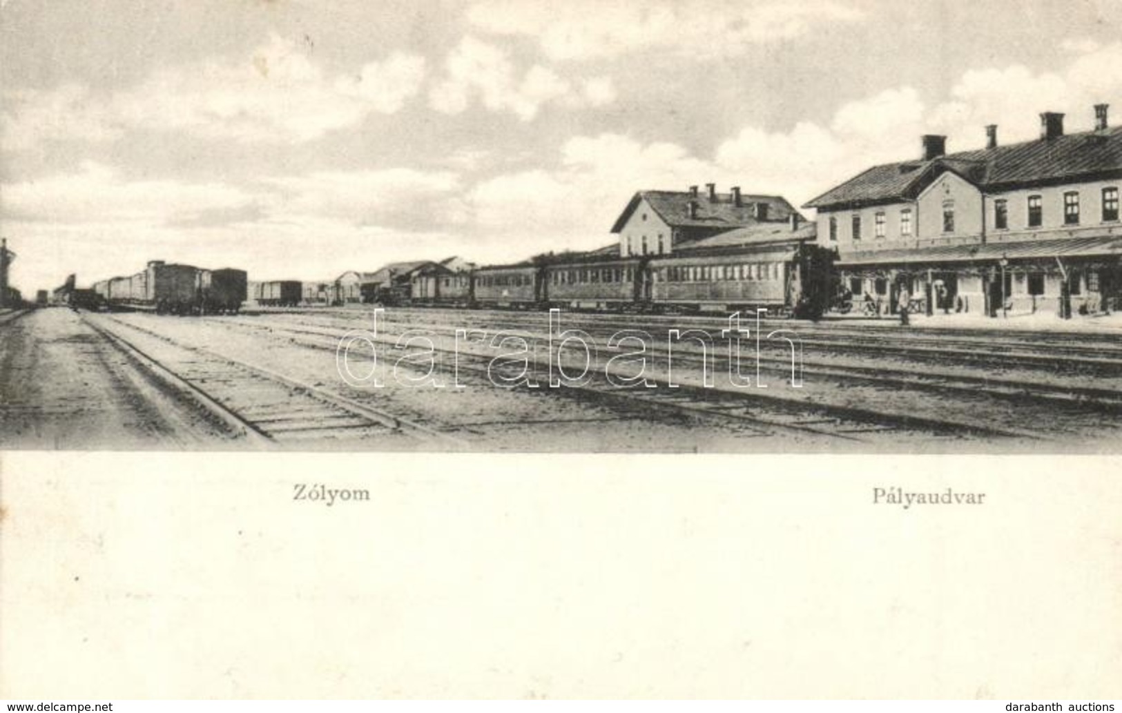 ** T2/T3 Zólyom, Zvolen; Vasútállomás, Gőzmozdony, Vagonok / Railway Station, Locomotive, Wagons (EK) - Non Classificati