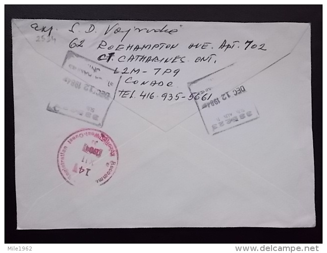 2534 - CANADA, ST. CATHARINES - Lettres & Documents