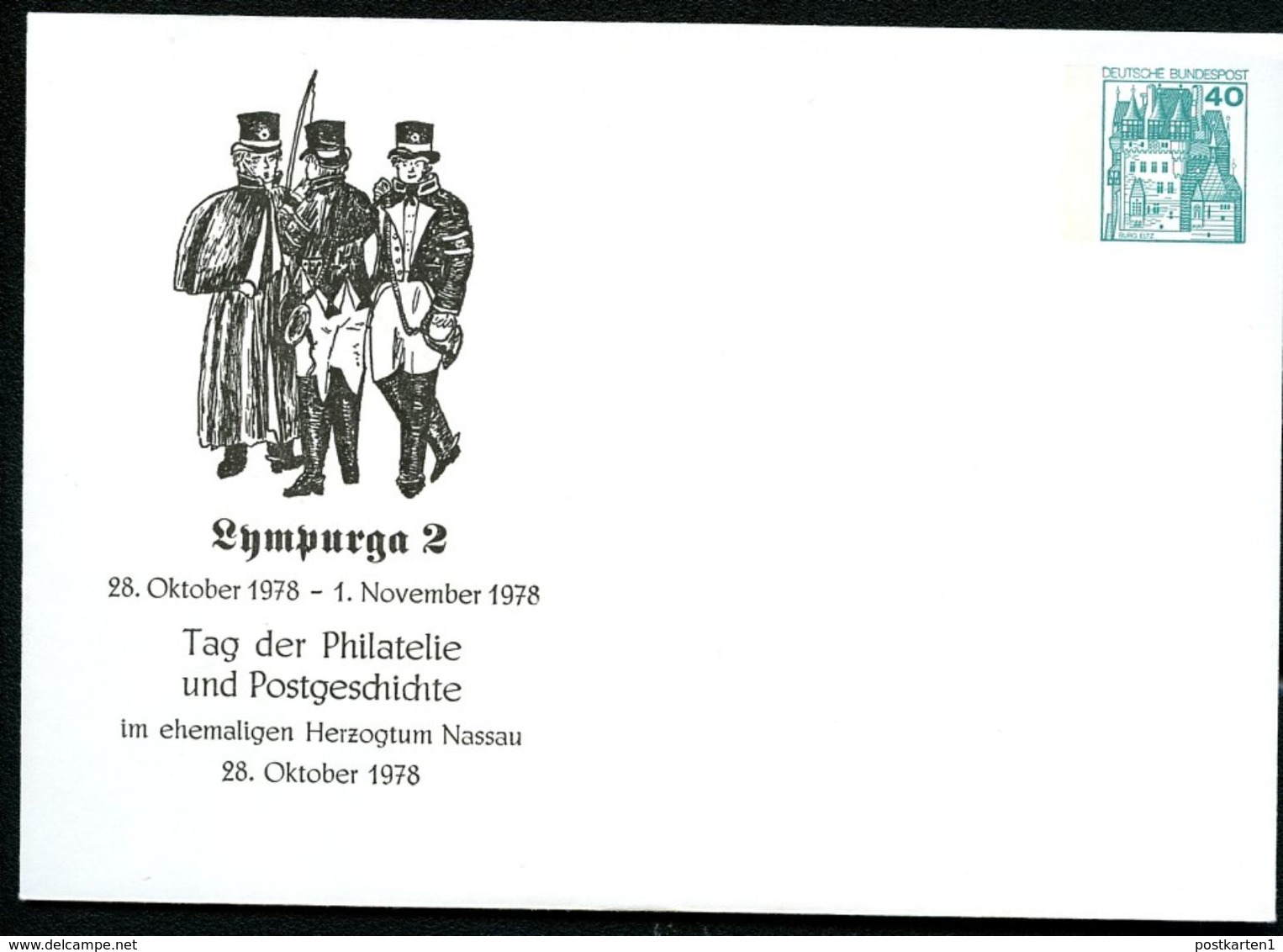 Bund PU110 D2/018 Privat-Umschlag POSTILLIONE LYMPURGA LIMBURG 1978 - Enveloppes Privées - Neuves