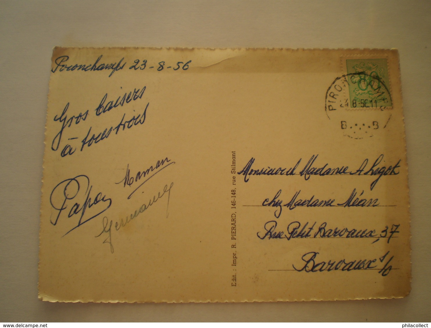 Pironchamps // Eglise - Place De Eglise // Used 1956 Grande Format - Other & Unclassified