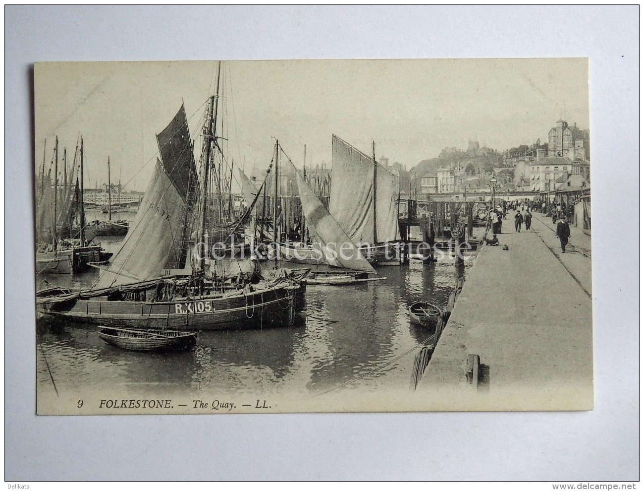 UK KENT Folkestone The Quay Boat  Old Postcard  9 - Folkestone