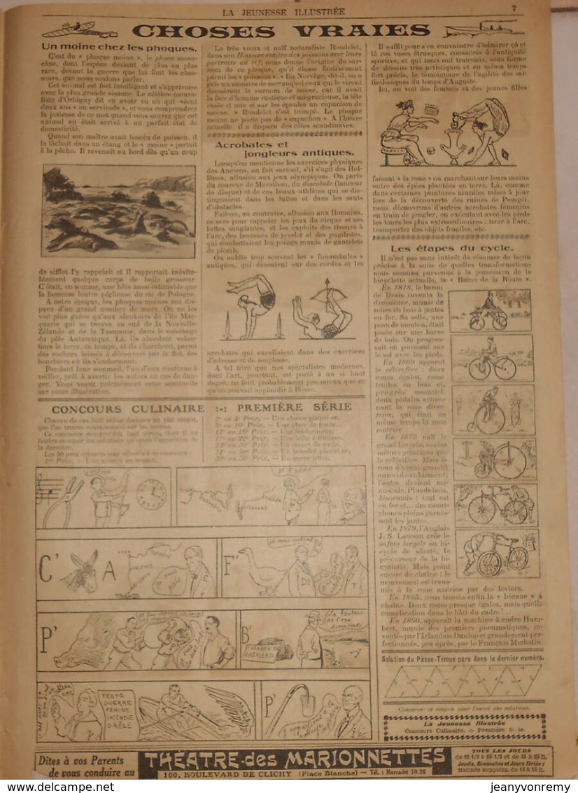 La Jeunesse Illustrée. N° 930. 31 Juillet 1921. - Jeunesse Illustrée, La