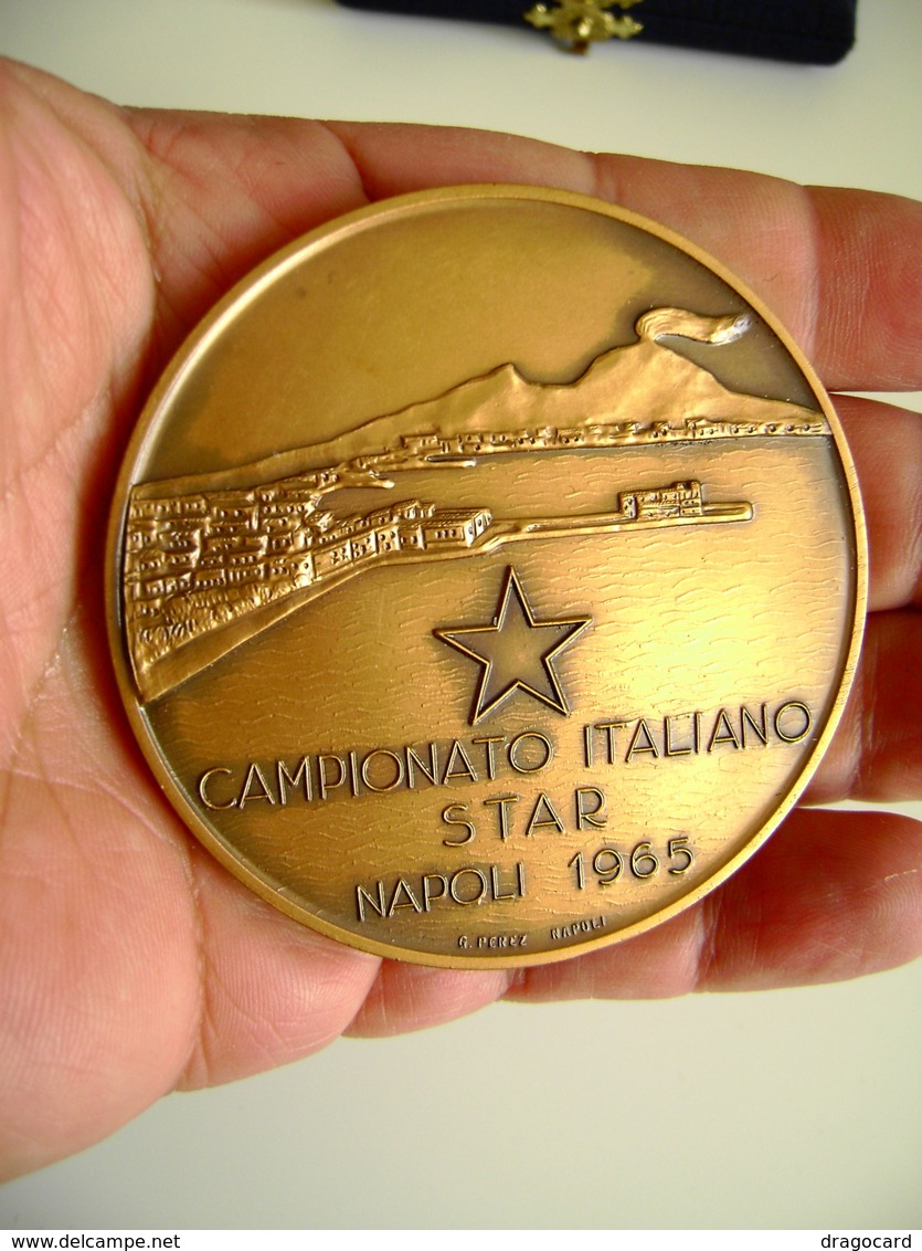 1965  CAMPIONATO ITALIANO STAR NAPOLI  YACHT RACING  SPORT VELA   INC . PEREZ  GRANDE MODULO  MEDAGLIA BIG MEDAL Ø 60 Mm - Rudersport