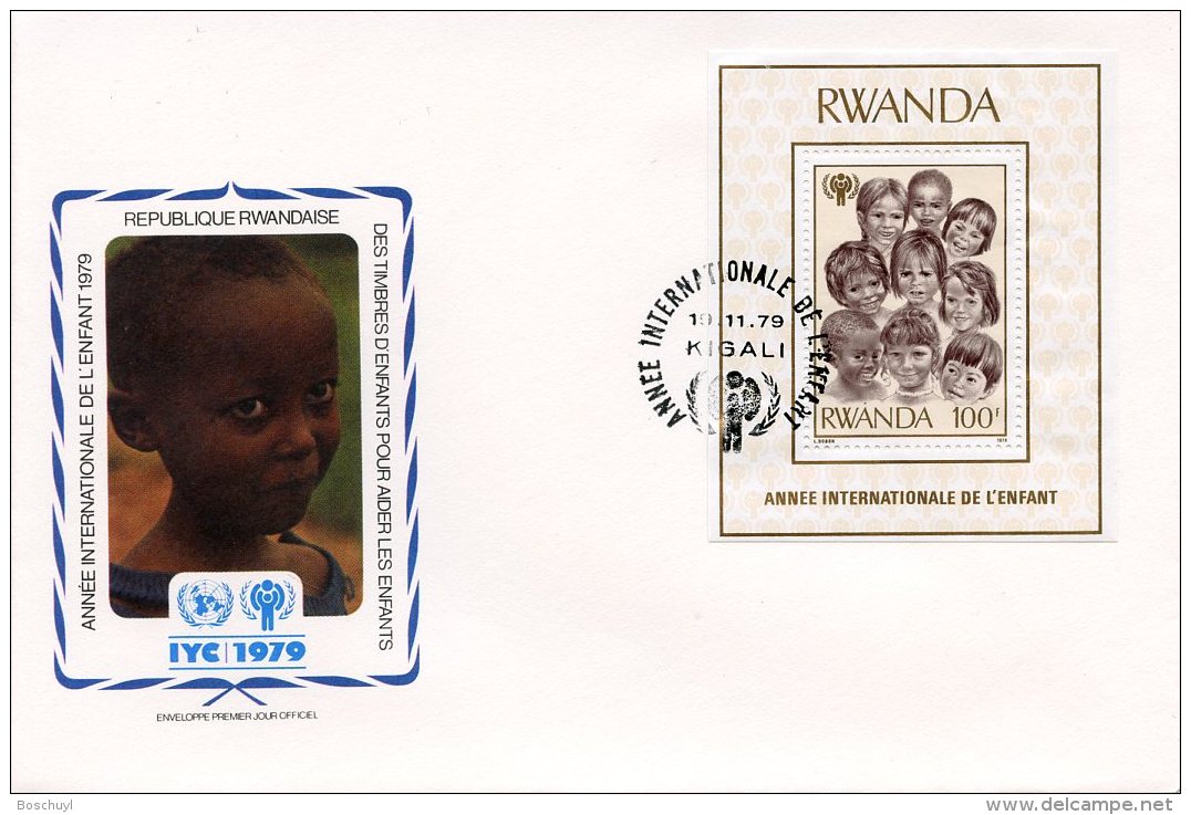 Rwanda, 1979, International Year Of The Child, IYC, United Nations, FDC, Michel Block 86 - Other & Unclassified