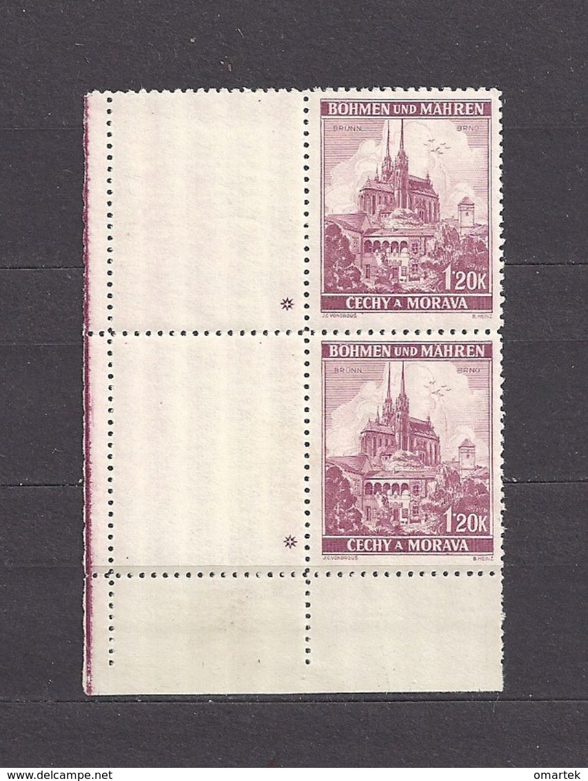 Bohemia & Moravia Böhmen Und Mähren 1939 MNH ** Mi 29 Sc 31 Cities And Castles I. Städte I. Viererblock. - Ungebraucht