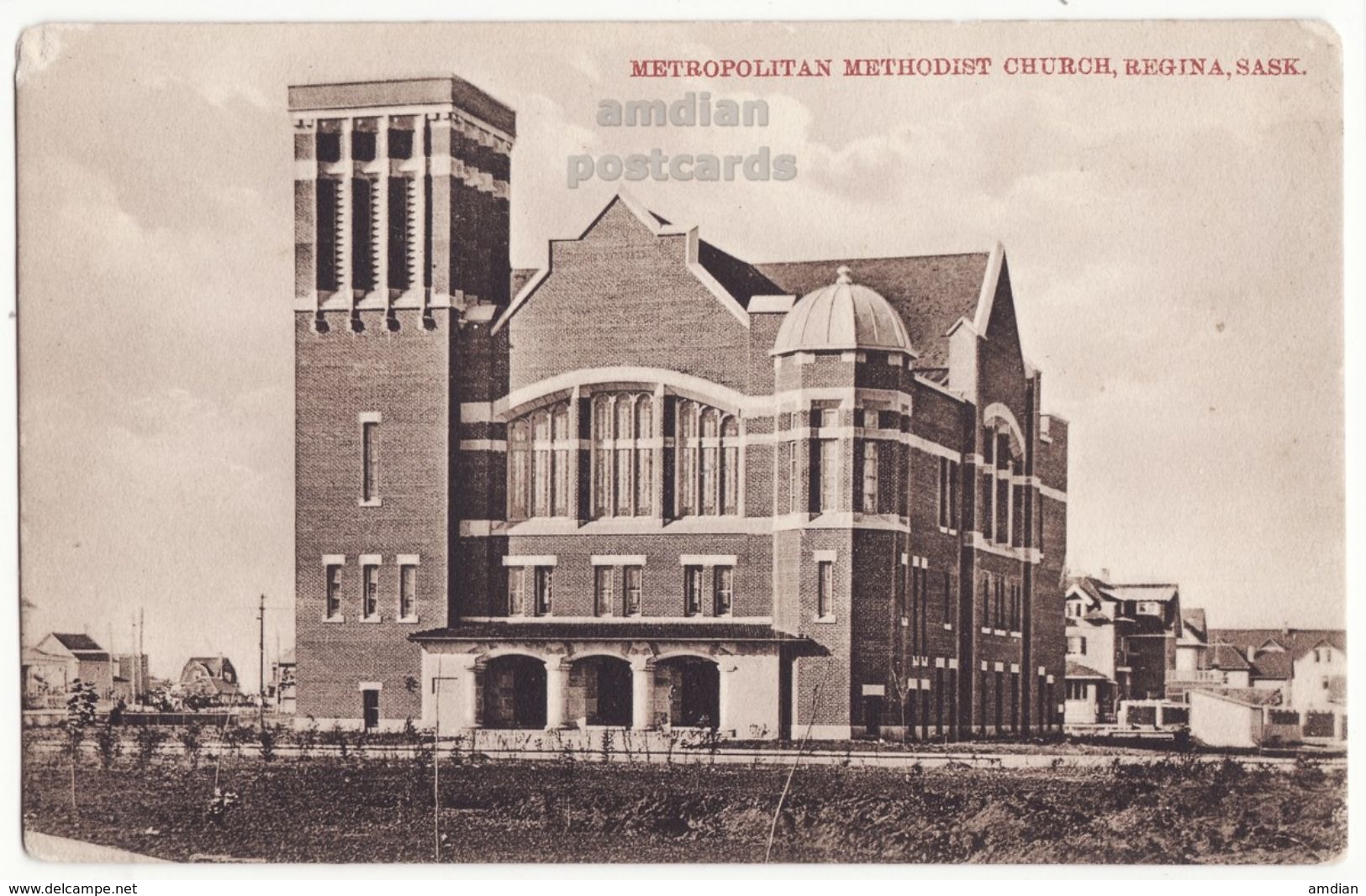 REGINA Saskatchewan Canada, Metropolitan Methodist Church, 1900s-10s Vintage Postcard - Regina