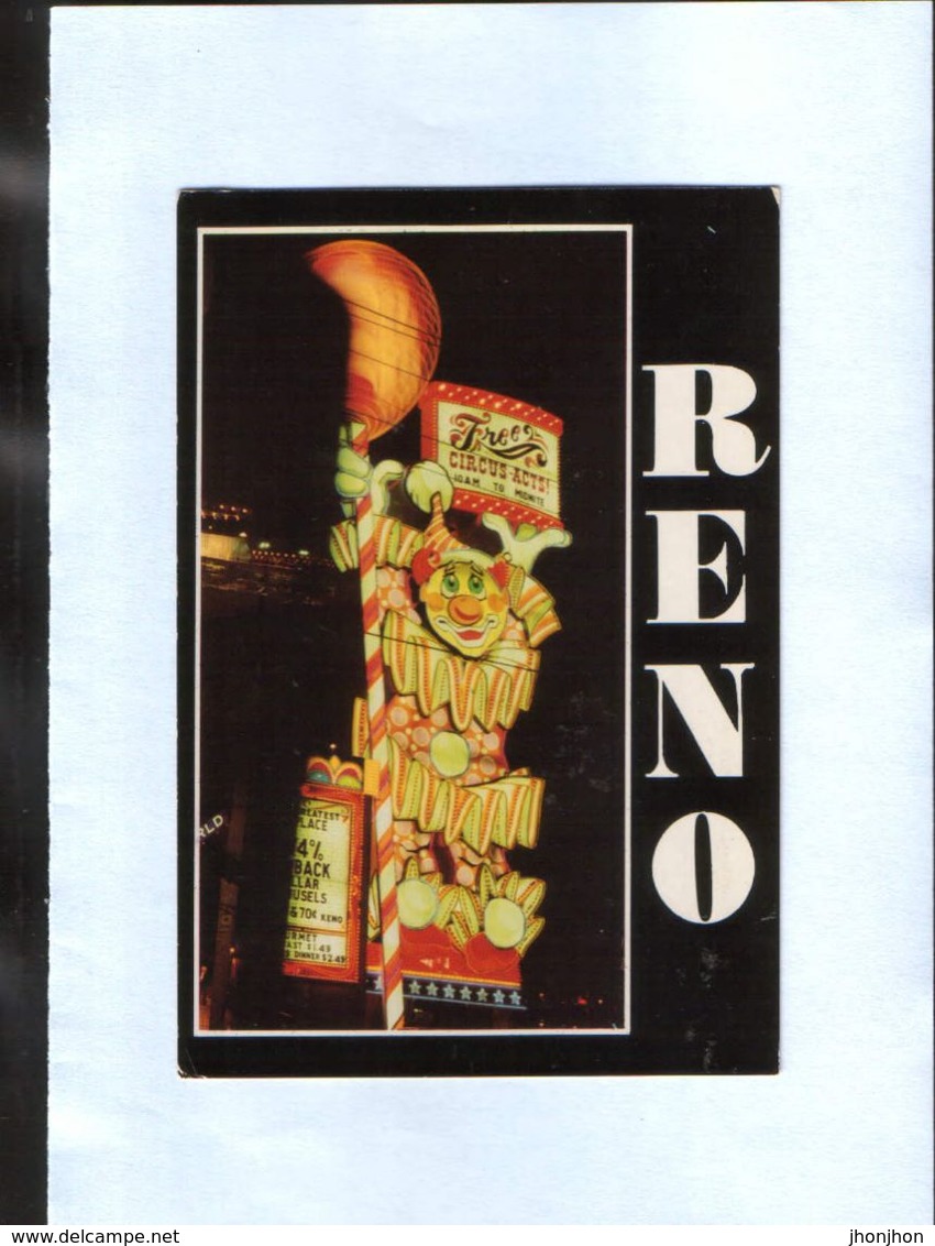 United States - Postcard Written In 1991   - Circus Circus In Dowtown Reno - 2/scan - Reno