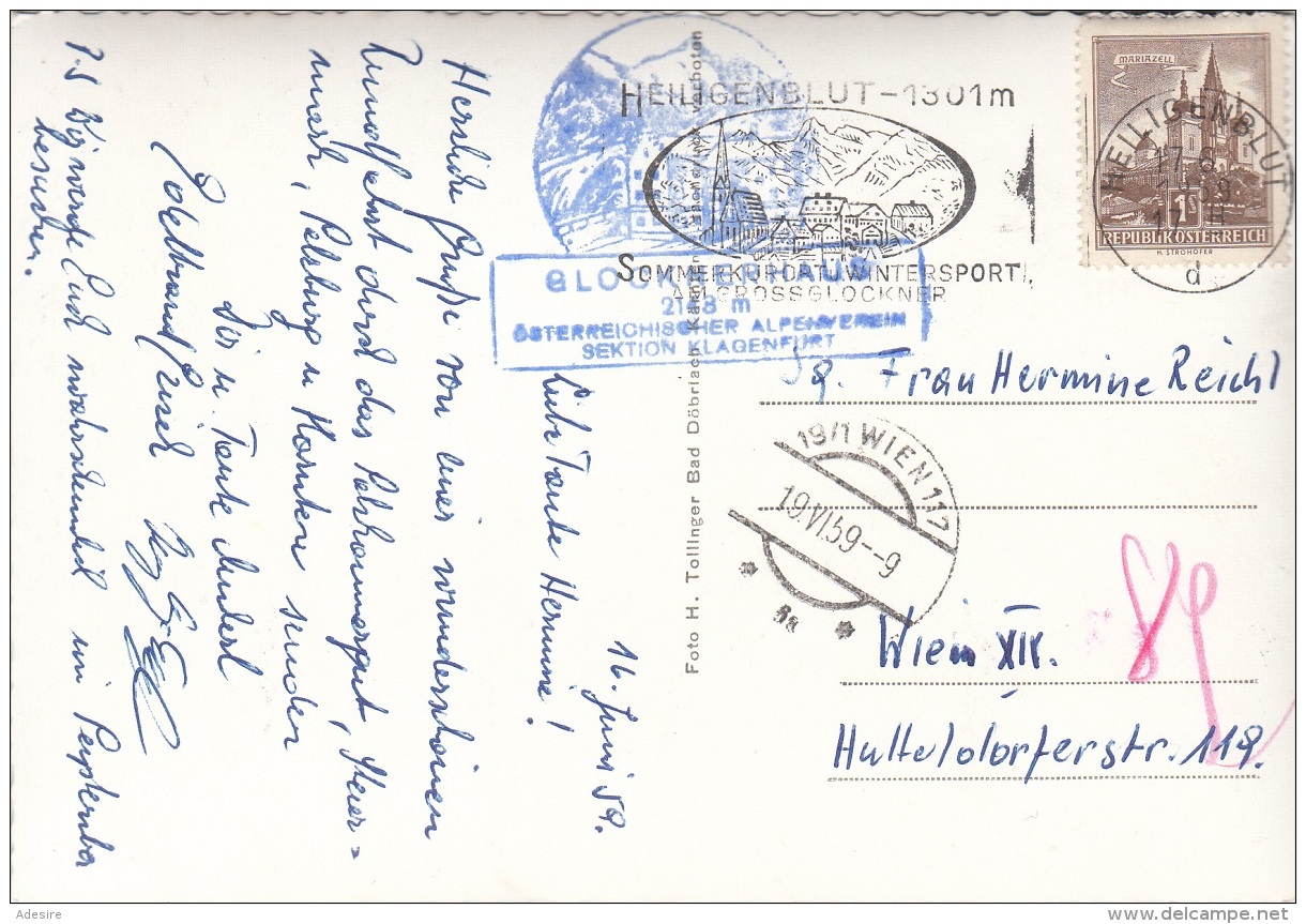 HEILIGENBLUT - Wallfahrtskirche, Gel.1959, 2 Sonderstempel - Heiligenblut