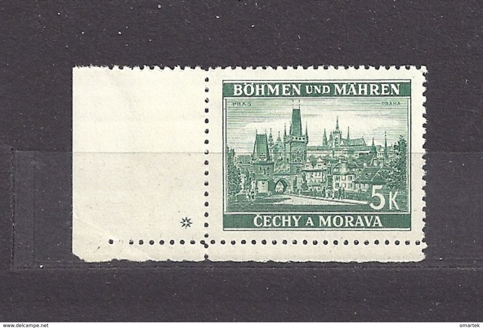 Bohemia & Moravia Böhmen Und Mähren 1939 MH * Mi 35 Sc 37 Cities And Castles I. Städte I. German Occupation. Ecke. - Ungebraucht