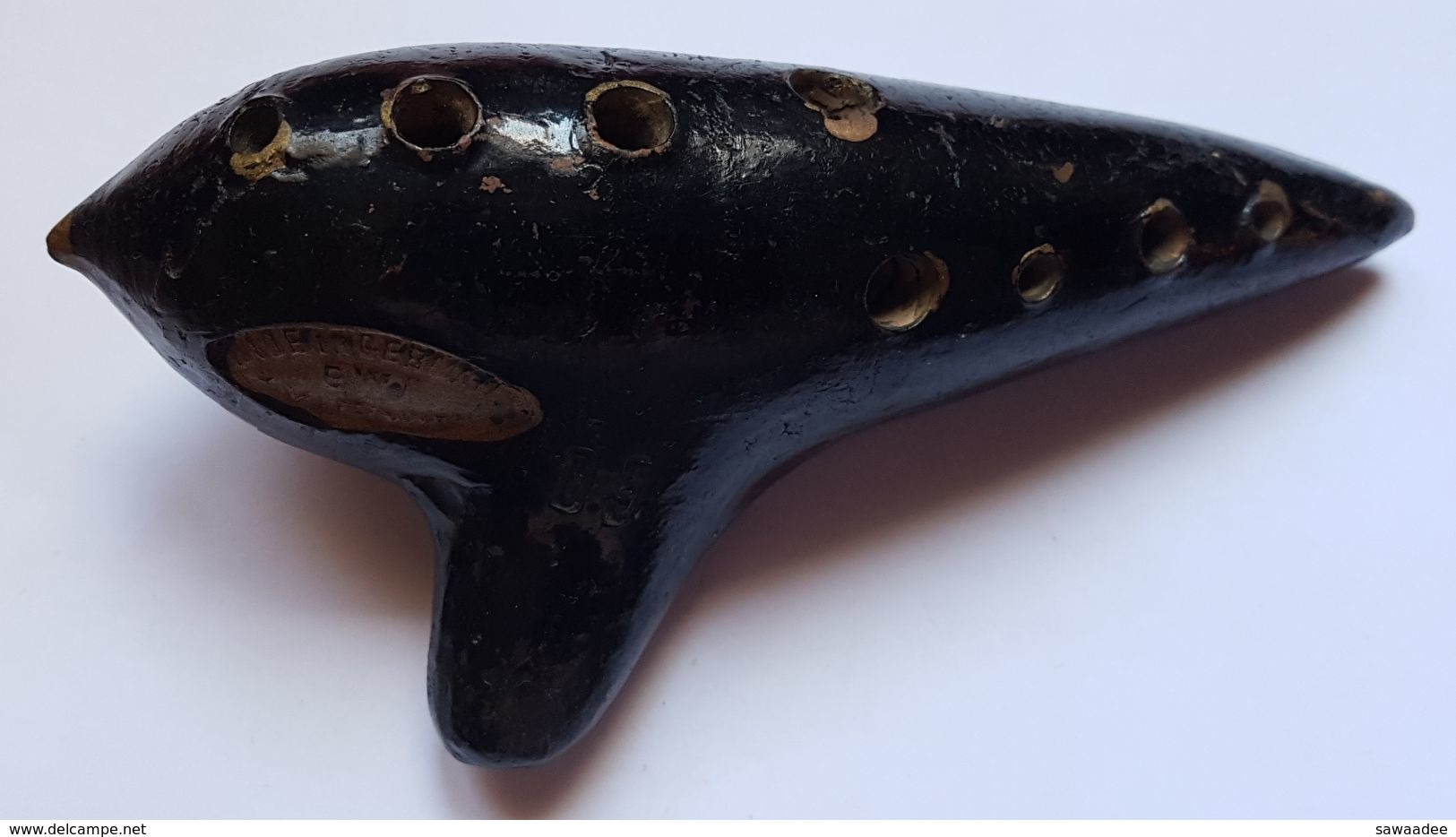 INSTRUMENT DE MUSIQUE - OCARINA - TERRE CUITE - 15 CM - MARQUAGE : MADE IN GERMANY - VIENNE EWM - D 5 - DEBUT XX° - Musical Instruments