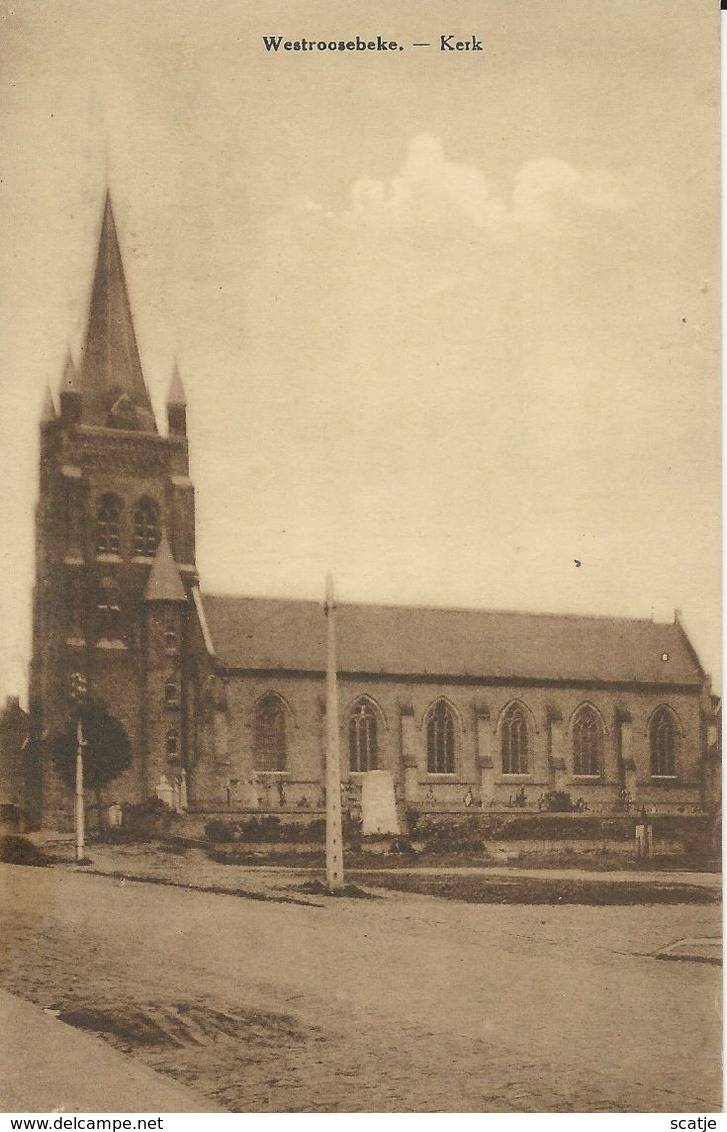 Westroosebeke.  -   Kerk - Staden