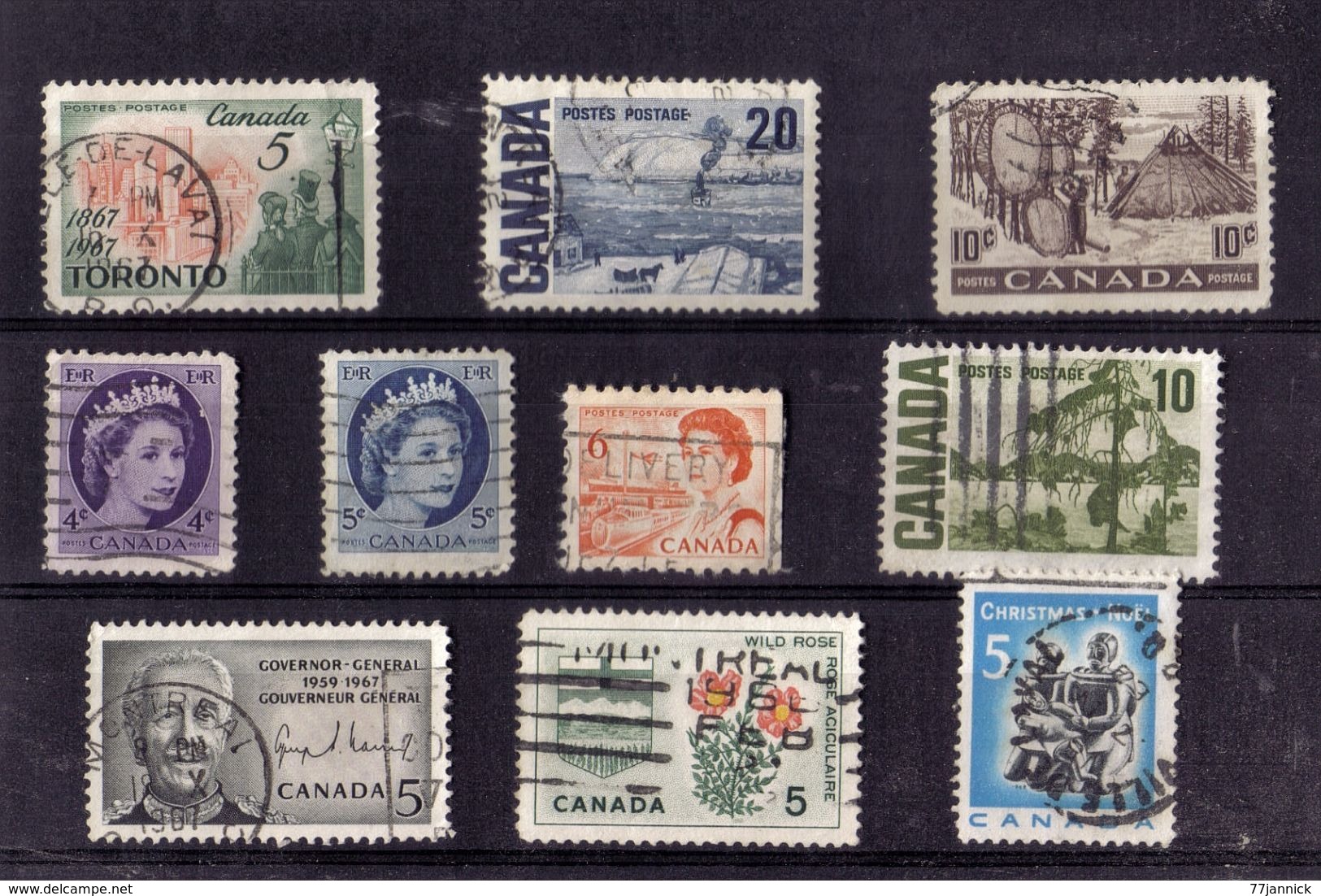 LOT DE TIMBRES OBLITERE - Collections