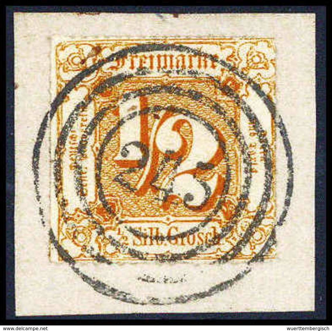 Briefst. ½ Sgr., Besonders Schönes Luxus-Bfstk. Mit Idealem Stempel "245" STADTSULZA. (Michel: 37) - Other & Unclassified