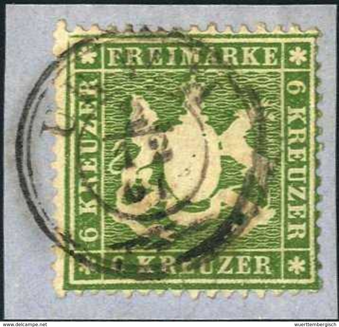 Briefst. 6 Kr., Gut Gezähntes Kab.-Bfstk. Mit Klarem K3 URACH.<br/><br/><span Style='color:red;font-size:0.9em'><b>Unver - Autres & Non Classés