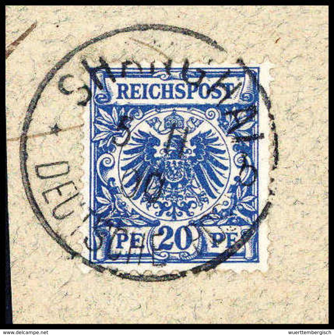 Briefst. 20 Pfg., Tadelloses Bfstk. Mit Vollem Stempel SHANGHAI "b" 5/11 00, Sign. Bothe BPP (Dr.Steuer +20%).<br/><b>Ka - Autres & Non Classés