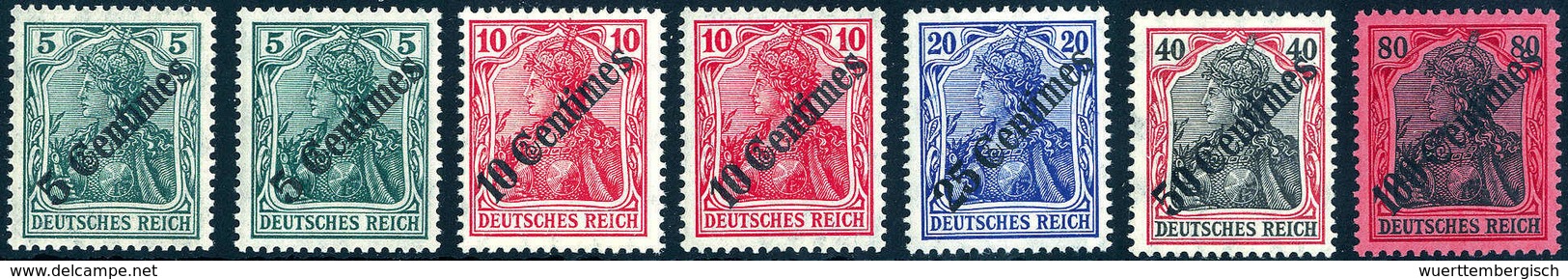 **/* 5-100 C., Tadellos Ungebr. Serie Sowie Mi. 49a, Sign. Jäschke-L. BPP.<br/><b>Katalogpreis: 130,-</b> (Michel: 48a/5 - Autres & Non Classés