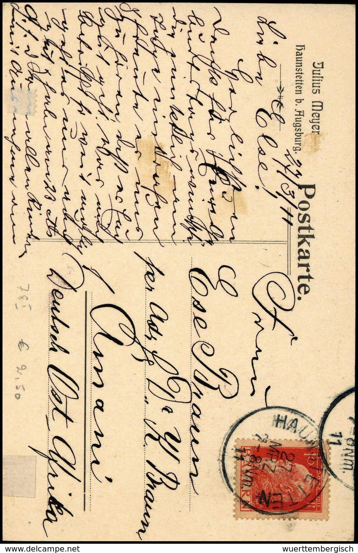 Beleg 1910/14, Drei Postkarten Und Zwei Briefe Bayern, Alle Nach Amani An Das Biologische Institut Adressiert. (Michel:  - Other & Unclassified