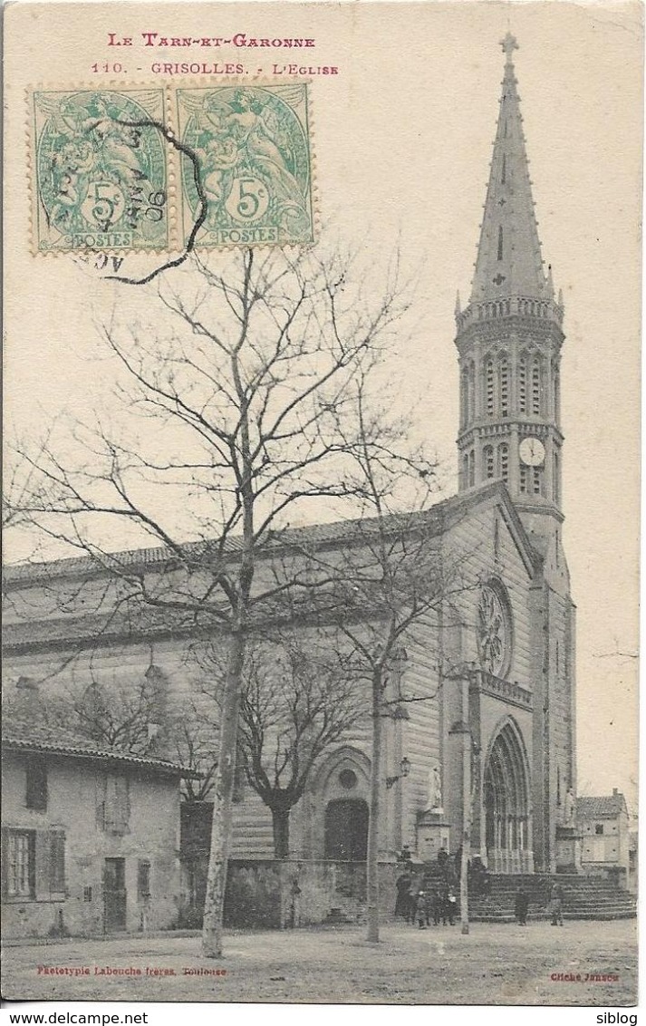 CPA  - GRISOLLES - L église - Grisolles