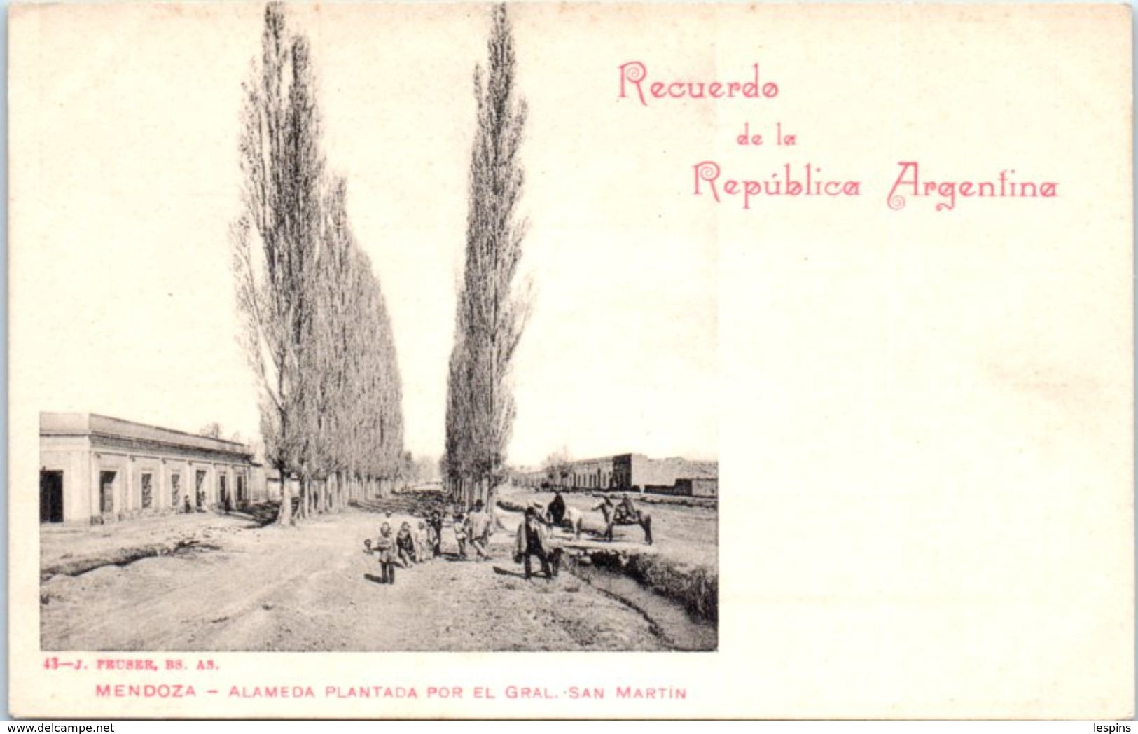 AMERIQUE  -- ARGENTINE - Mendoza - Alameda Plantada Por El Gral San Martin - Argentine