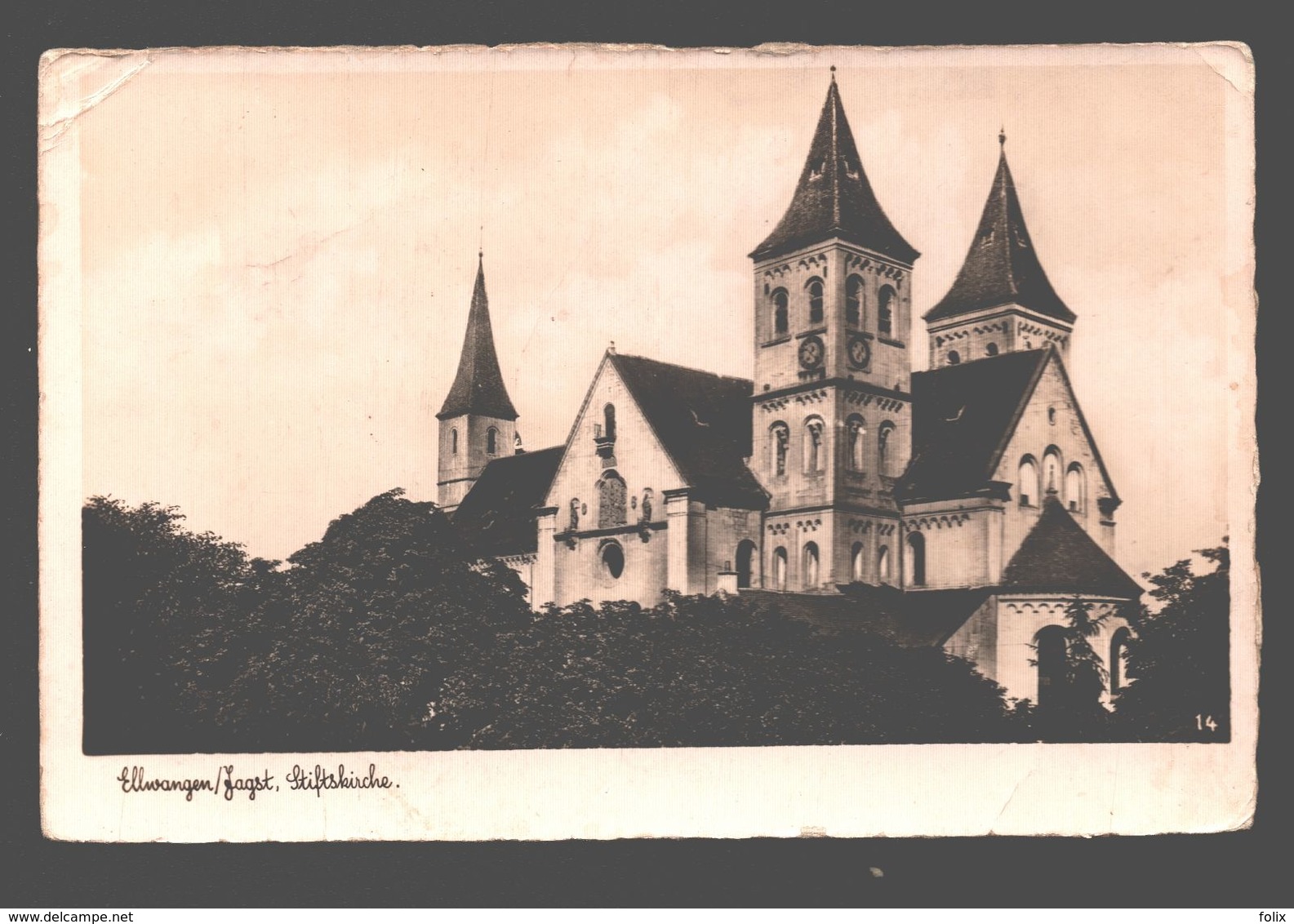 Ellwangen / Jagst - Stiftskirche - Fotokarte Verlag Trinks & Co - Ellwangen