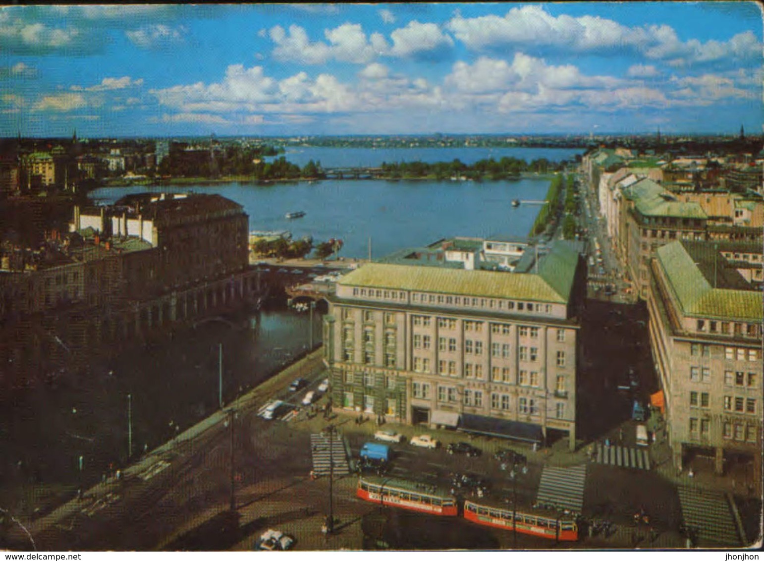 Germany - Postcard  Circulated In 2001 - Hamburg - The Three Alster Basins (tram) - 2/scan - Nord