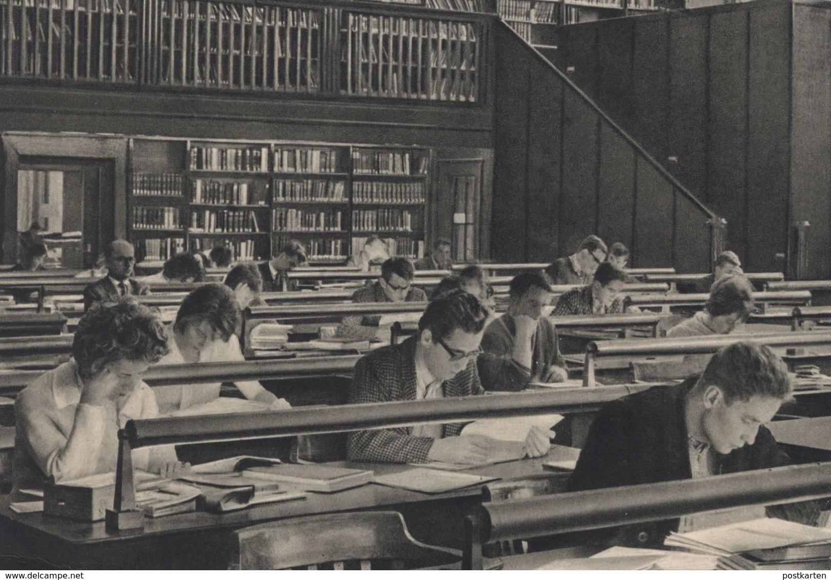 ALTE POSTKARTE LESESAAL DER DEUTSCHEN BÜCHEREI LEIPZIG Bibliothek Library Bibliotheque Reading Book Buch Lesen Postcard - Bibliotheken