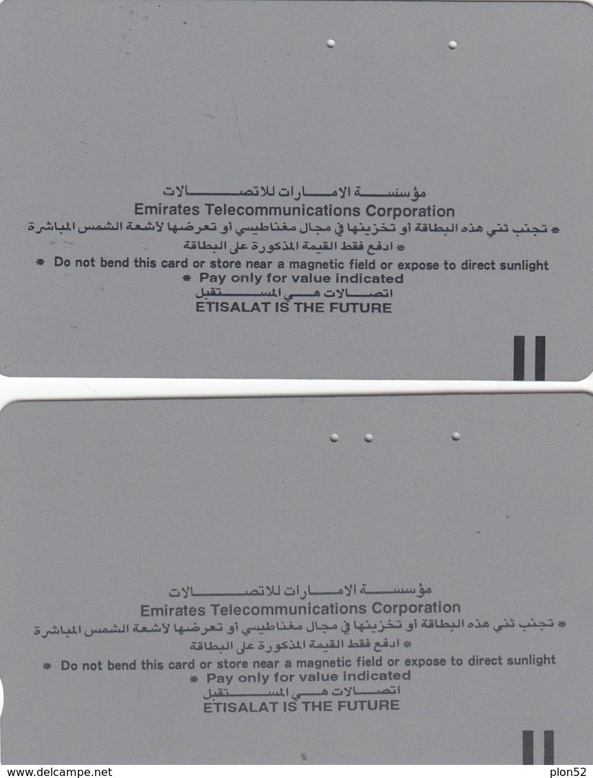 11770-N°. 2 SCHEDE TELEFONICHE - EMIRATI ARABI UNITI - USATE - Emirati Arabi Uniti