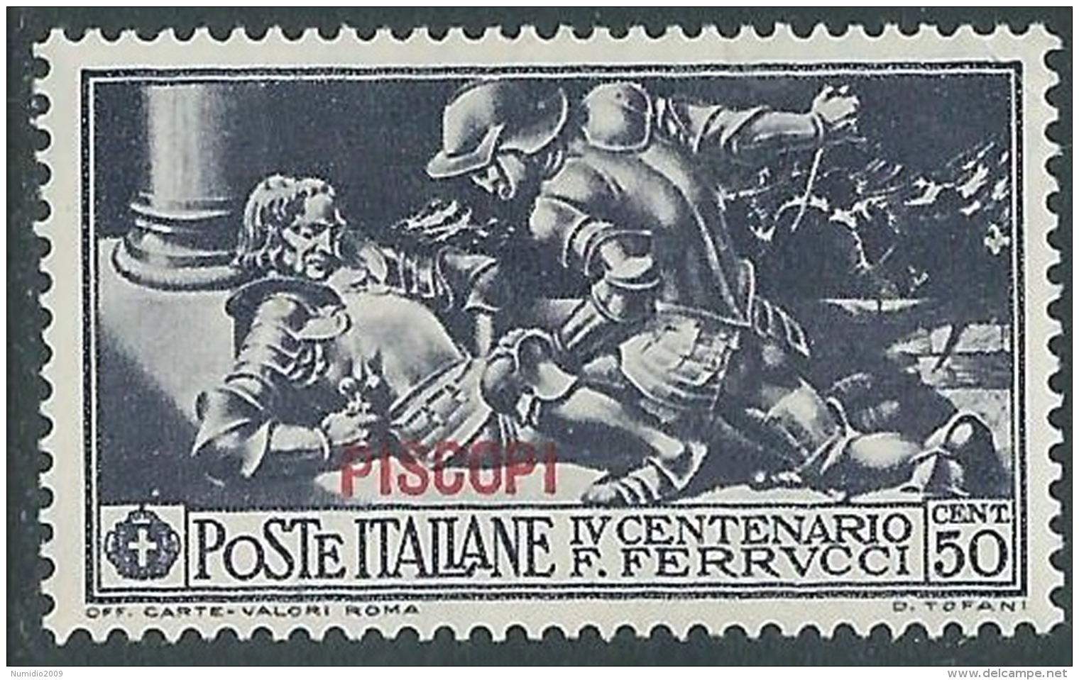 1930 EGEO PISCOPI FERRUCCI 50 CENT MH * - I39-6 - Egée (Piscopi)