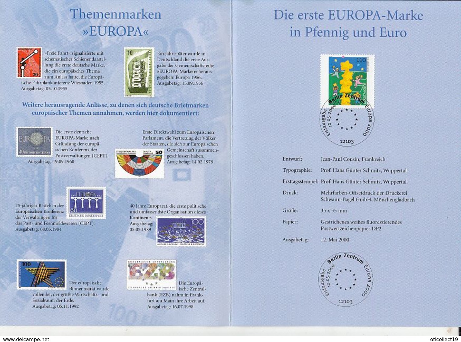 EUROPA 2000, CHILDRENS, BOOKLET, OBLIT FDC, 2000, GERMANY - 2000
