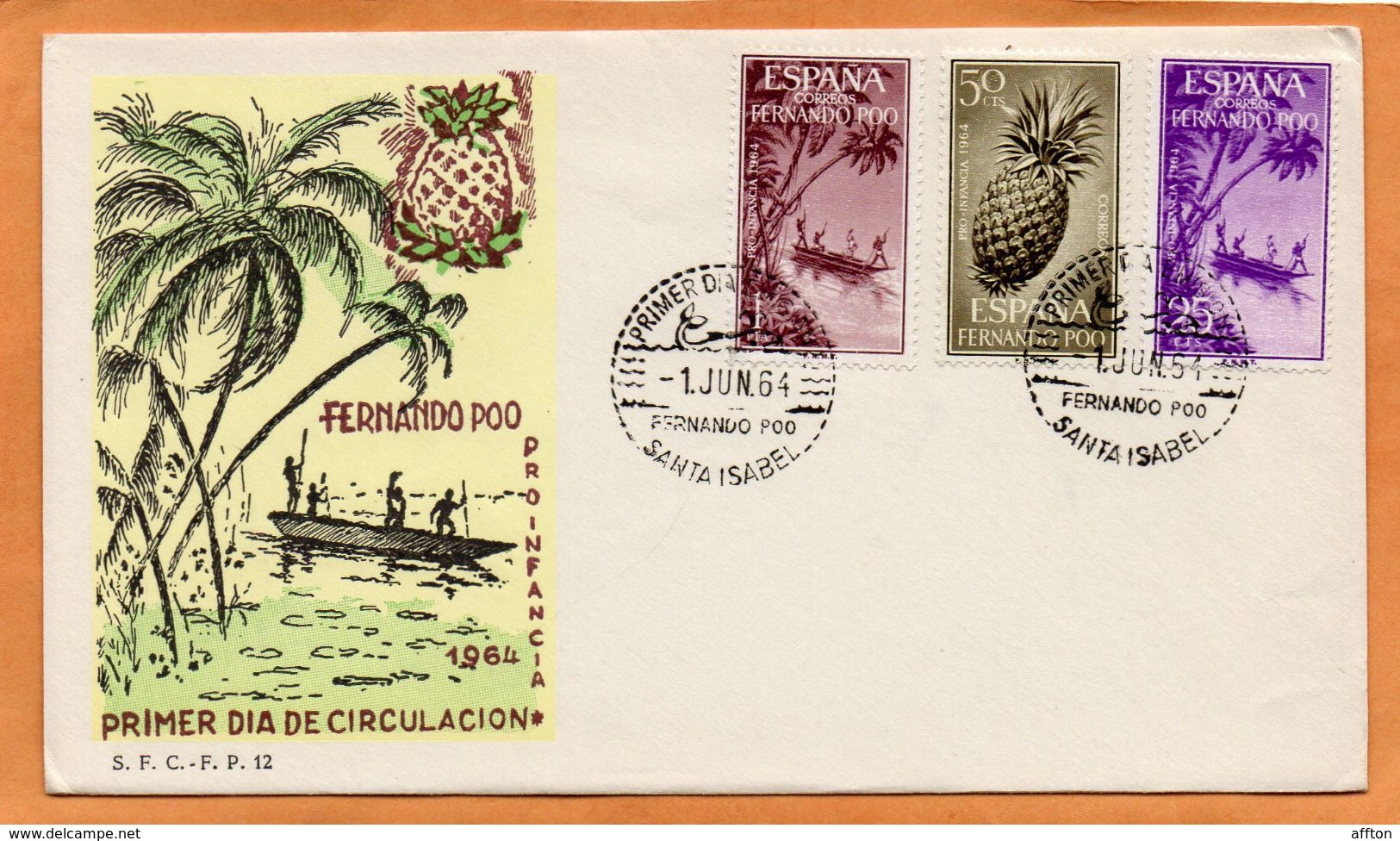 Fernando Po 1964 FDC - Fernando Poo