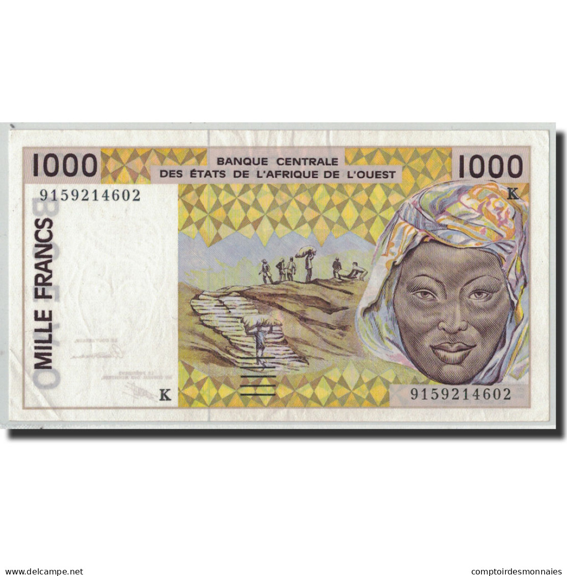 Billet, West African States, 1000 Francs, 1990, KM:707Kg, SUP - Westafrikanischer Staaten