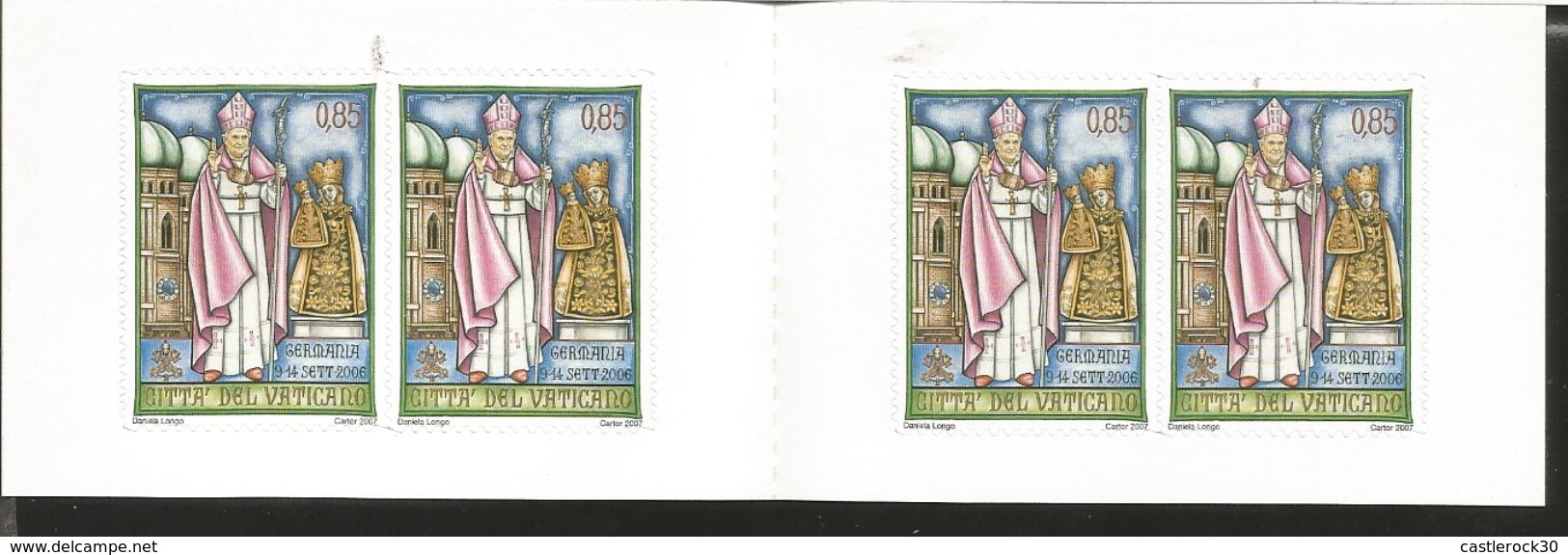 J) 2007 VATICAN CITY, BOOKLET, THE JOURNEYS OF THE HOLY FATHER IN THE WORLD, ADHESIVE STICKER, XF - Cartas & Documentos