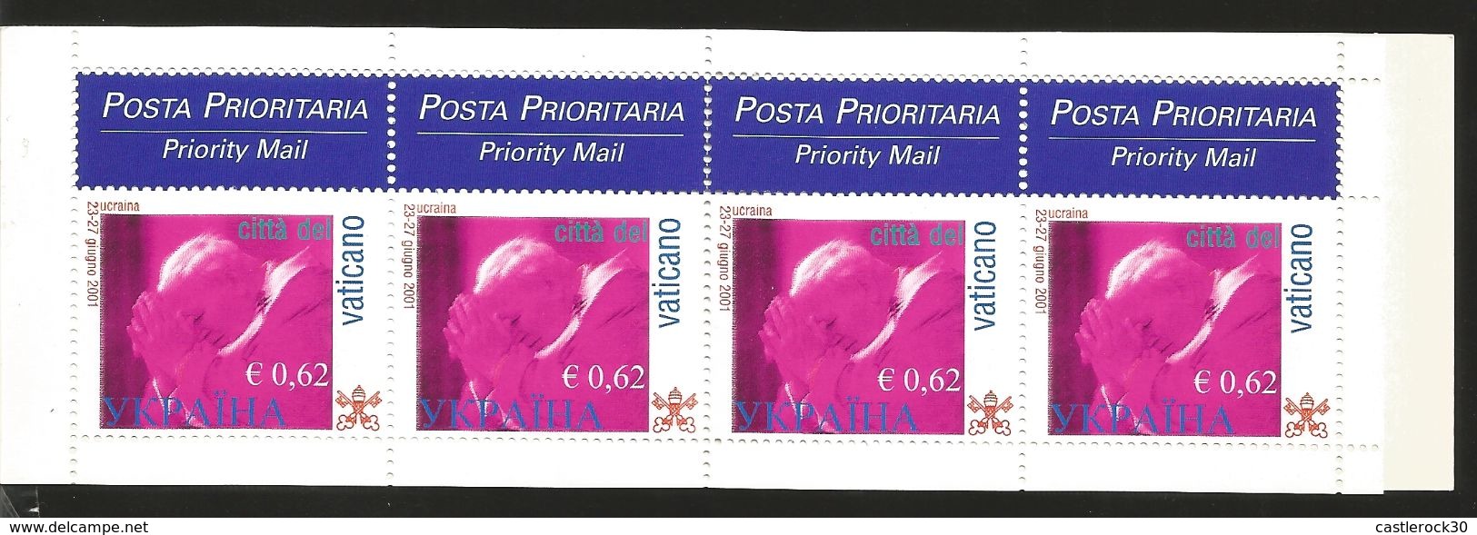 J) 2001 VATICAN CITY, BOOKLET, JOHN PAUL II IN THE WORLD, MNH - Covers & Documents