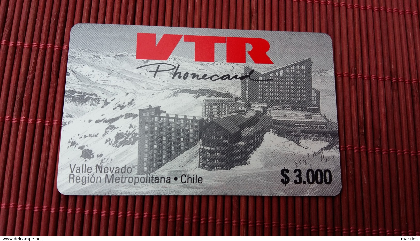 Prepaidcard VTR Chile 3000 $ (Mint,New) 2 Scans Rare - Chili