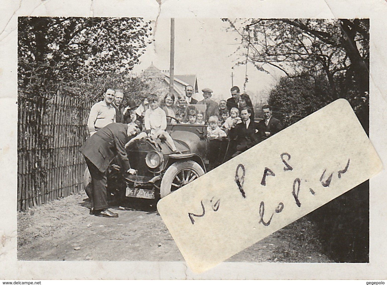 EAUBONNE - Belle Voiture Ancienne Immatriculée 1412-YA-3   ( Photo  9 Cm X 6,3 Cm ) En 1930 - Ermont-Eaubonne