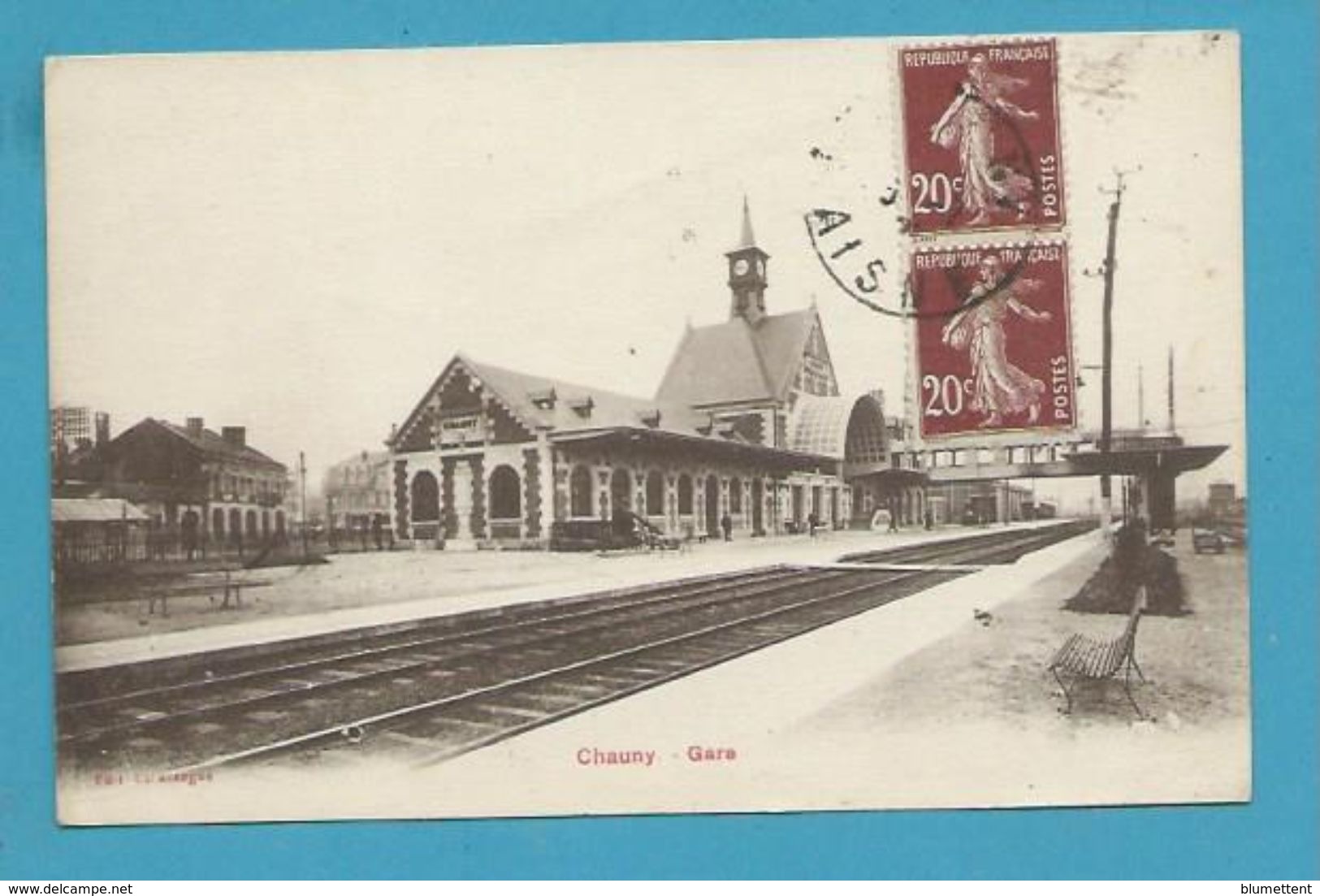 CPSM - Chemin De Fer Gare CHAUNY 02 - Chauny