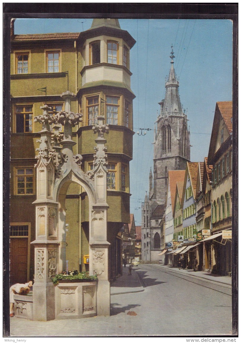 Reutlingen - Wilhelmstraße Mit Lindenbrunnen - Reutlingen