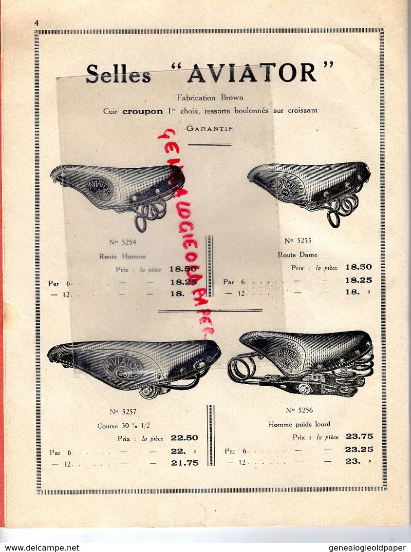 75- PARIS- RARE CATALOGUE J. LECOMTE & AUTOMOTION-TARIF N° 21-1935- VELO -TORPEDO-AVIATOR-VELO- VELOMOTEUR-MOTO-CELER-