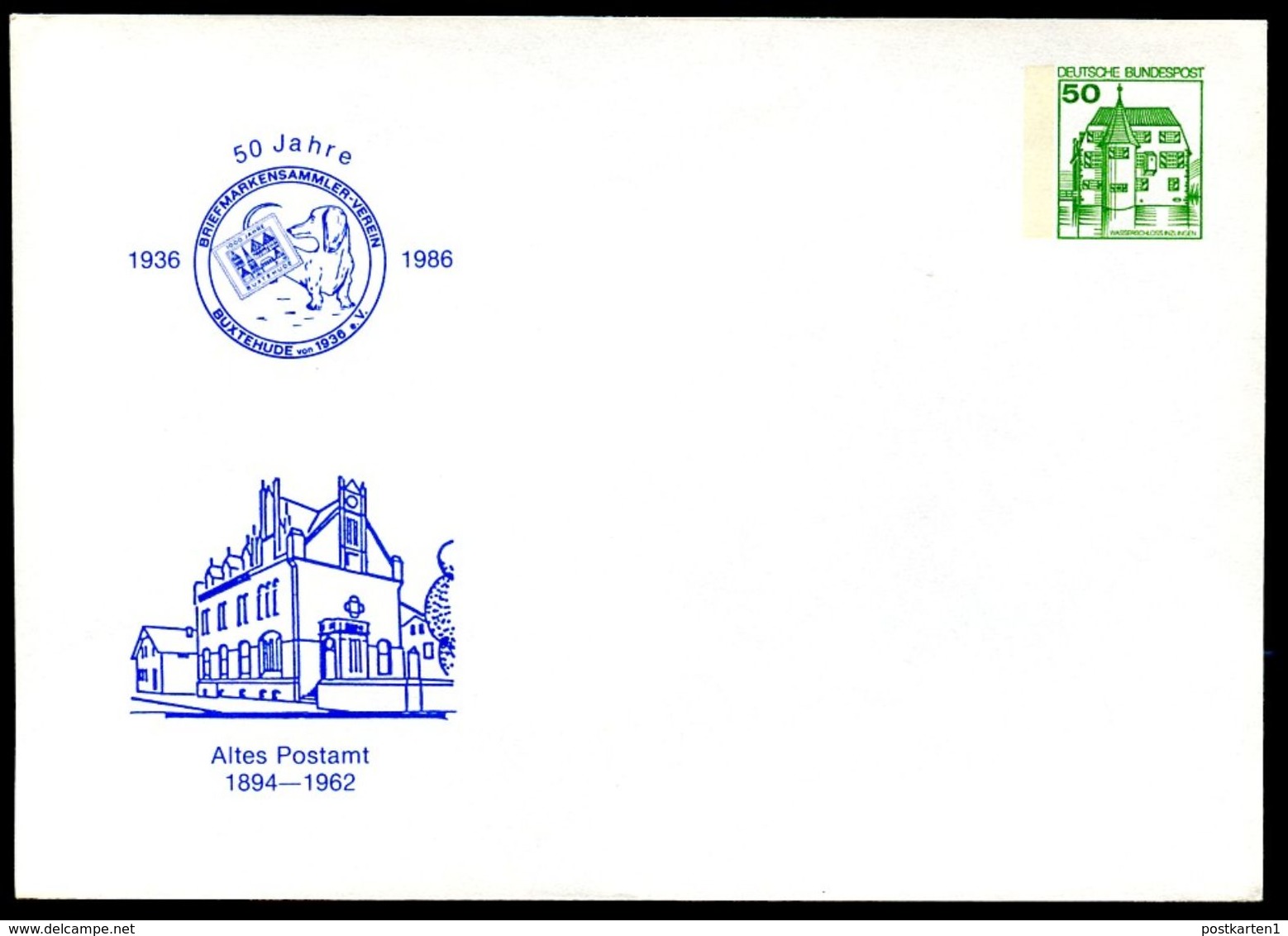 Bund PU113 C2/003 Privat-Umschlag ALTES POSTAMT BUXTEHUDE 1986  NGK 5,00 € - Private Covers - Mint