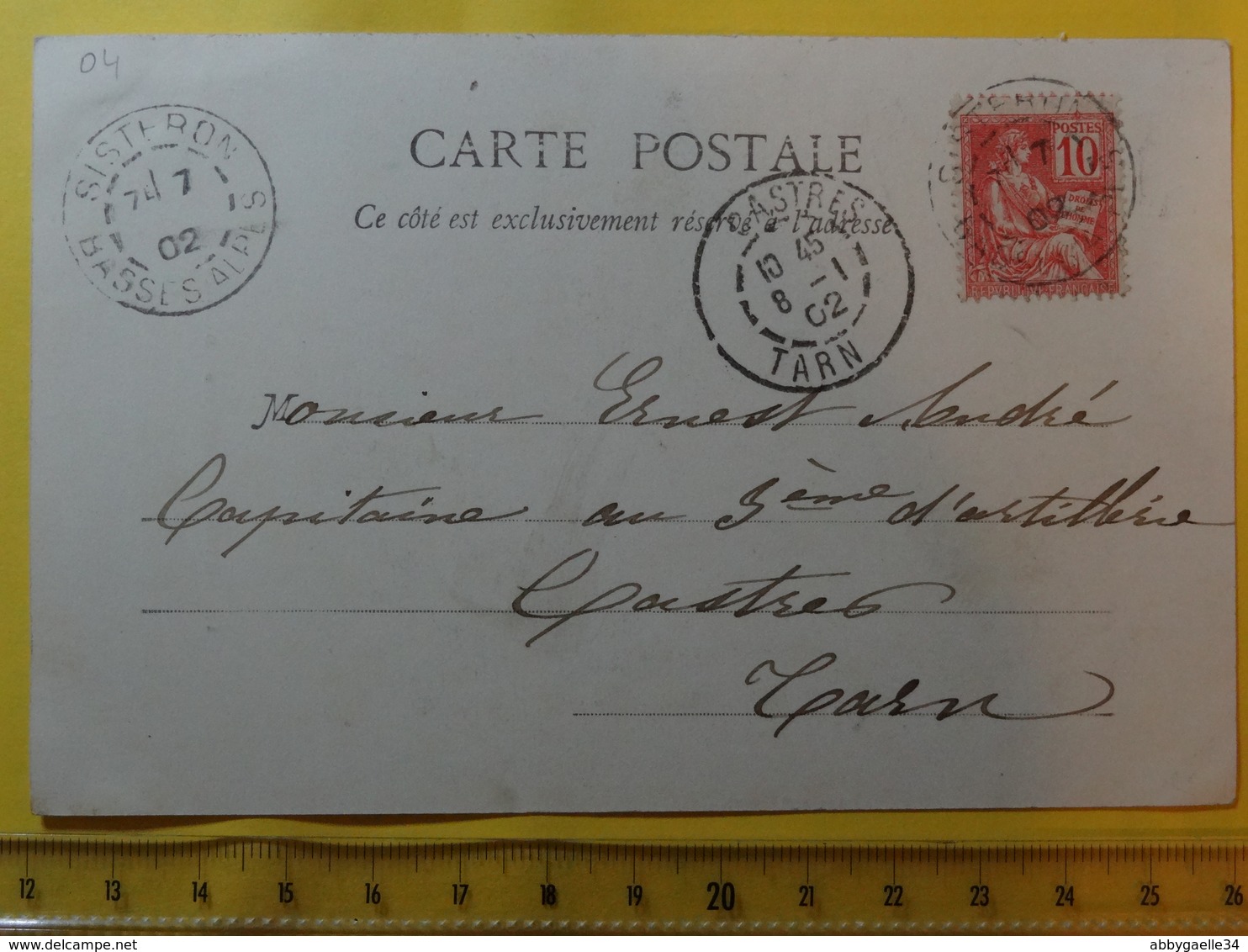 4. SISTERON - Porte Du Dauphiné 1902 Précurseur écrite Dos Non Divisé Photo - Editeur Clergue - Sisteron