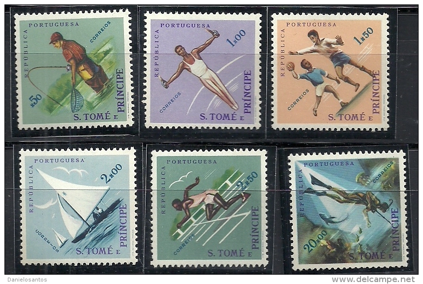 St Thomas And Principe São Tomé 1962 Sports Issue Common Design Type CD48 Set Of 6 MNH - Duiken