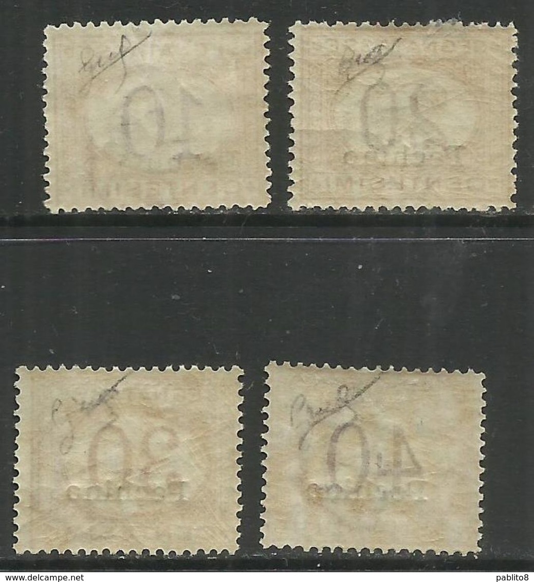 PECHINO 1917 SEGNATASSE POSTAGE DUE TASSE TAXES SERIE COMPLETA COMPLETE SET MNH FIRMATA SIGNED - Peking