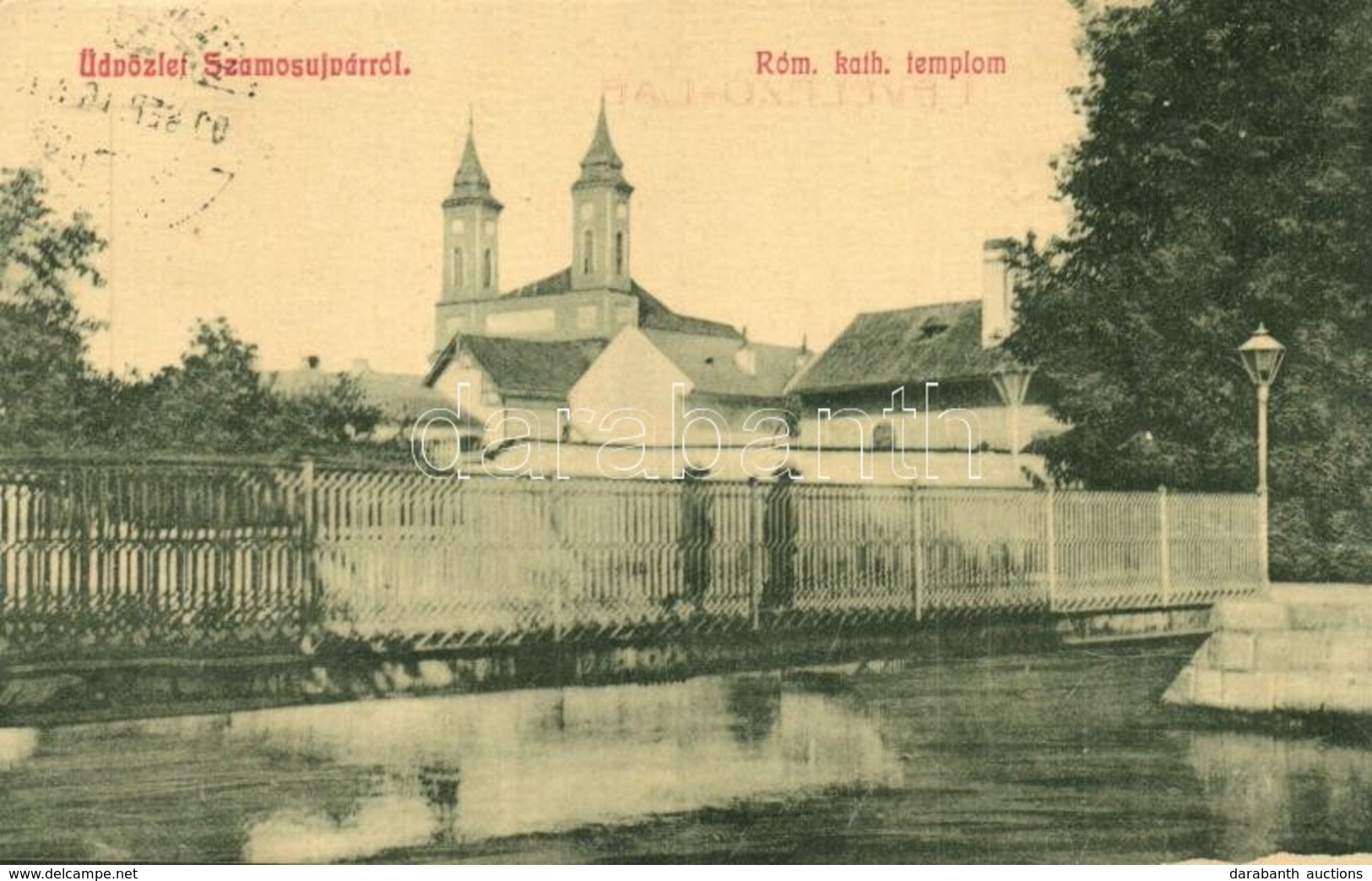 T2 Szamosujvar, Gherla; Romai Katolikus Templom, Hid. W. L. 1882. / Church, Bridge - Zonder Classificatie