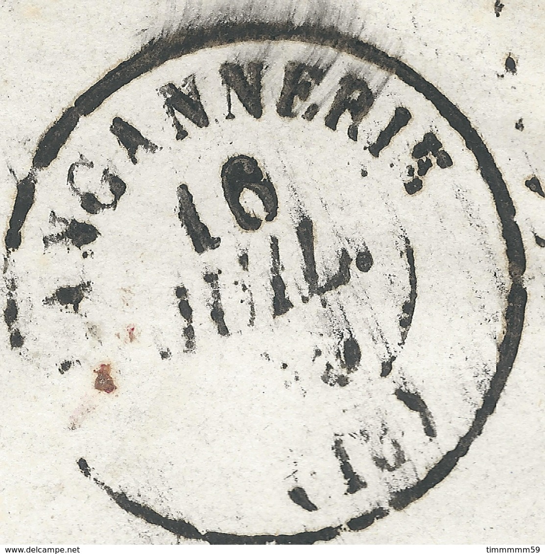 LT4349  N°14A/enveloppe, Oblit PC 1634 Lagannerie, Calvados (13), Ind 8, Pour PARIS, Cachet B De Facteur - 1852 Louis-Napoléon