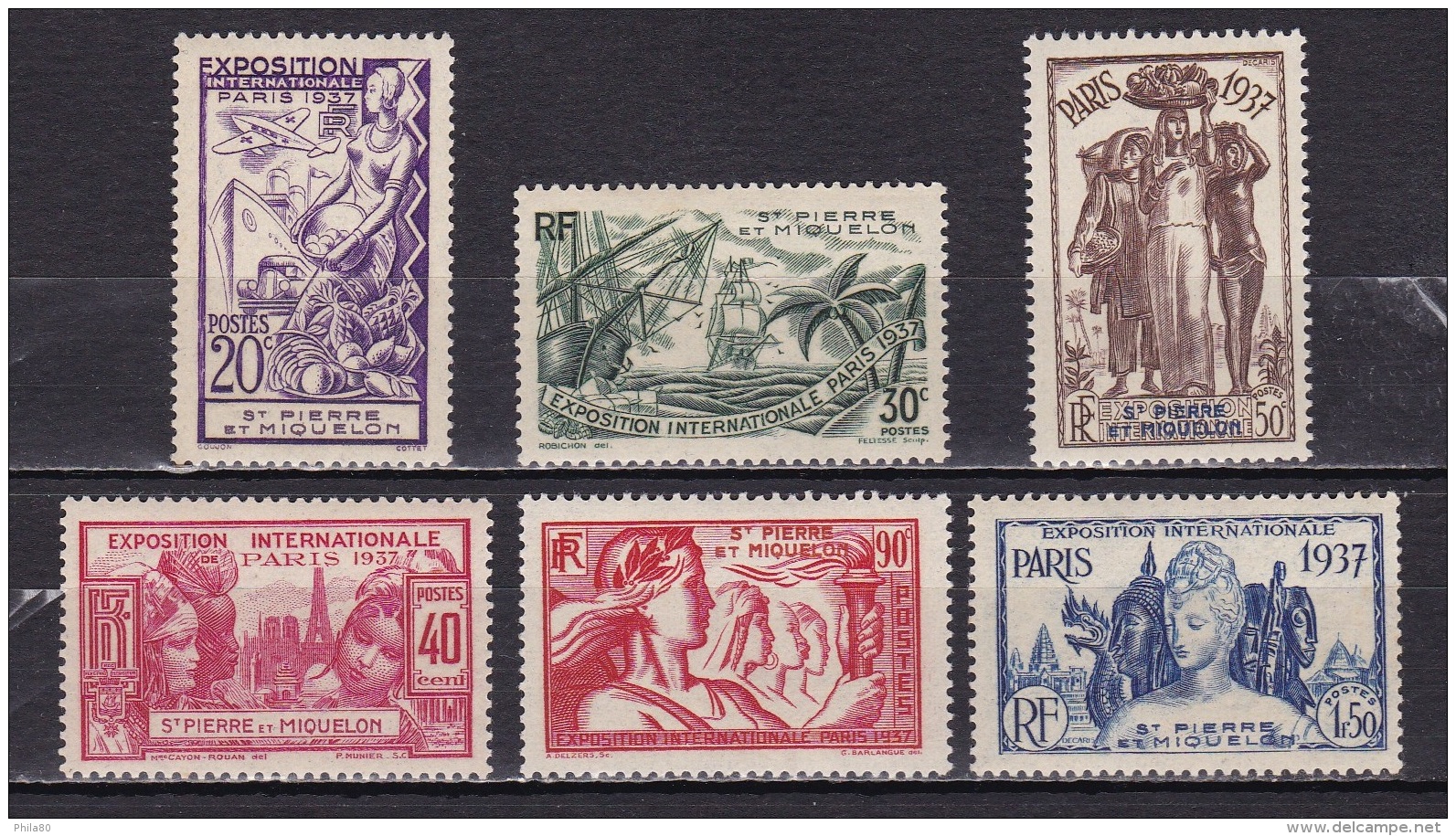 St Pierre Et Mqn N°160* à 165* - Unused Stamps