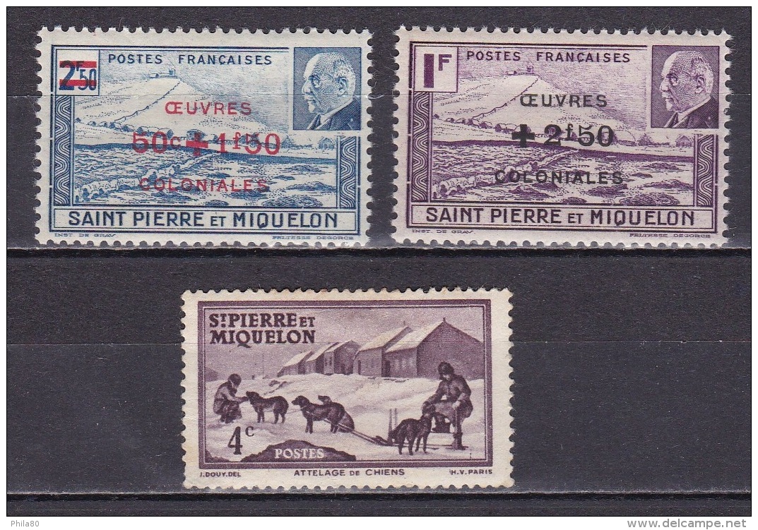 St Pierre Et Mqn N°291*,296*,312*,313* - Unused Stamps